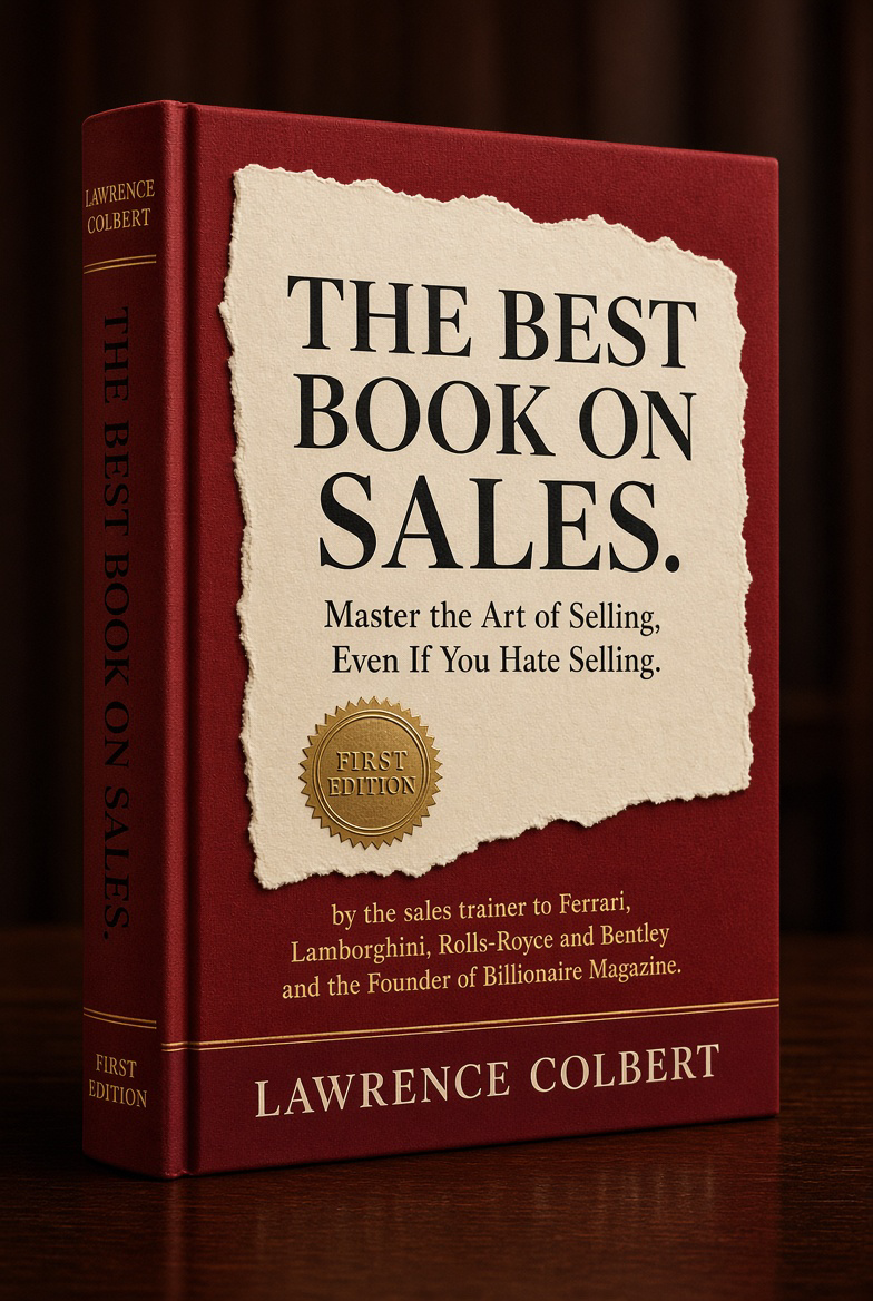 Red hardback edition of The Best Book on Sales by Lawrence Colbert